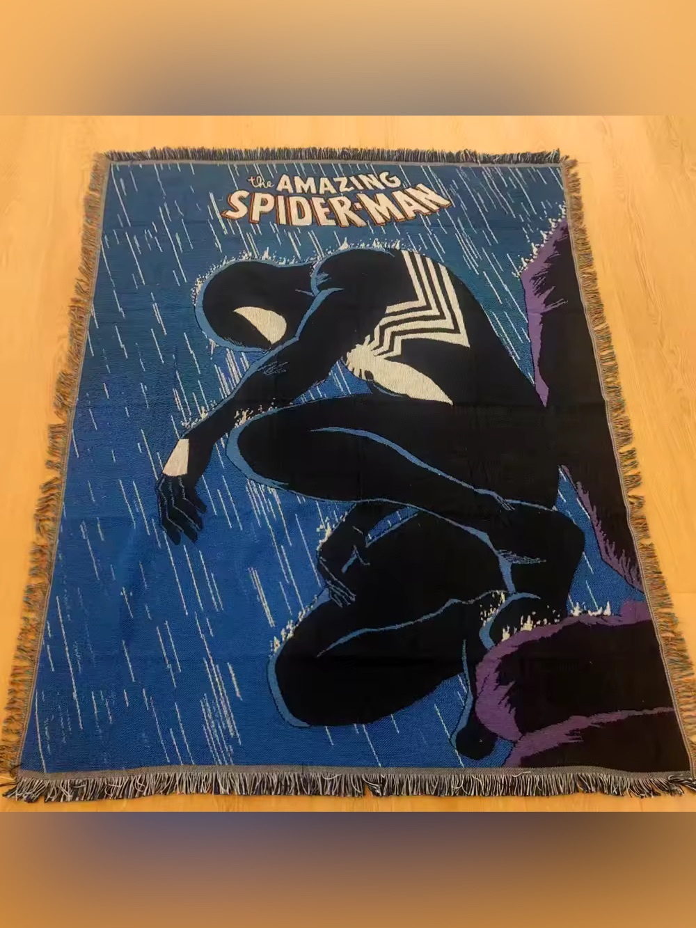 The Amazing Spider-Man Black Symbiote Throw Blanket